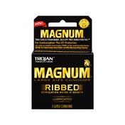 Trojan Magnum Ribbed 3pk