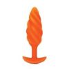 b-Vibe Swirl Texture Vibrating Plug Orng