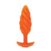 b-Vibe Swirl Texture Vibrating Plug Orng