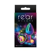Rear Assets Heart Plug Small Rainbow