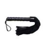 Short Suede Flogger Leather Handle BLK