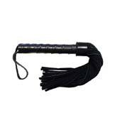 Short Suede Flogger Leather Handle BLK