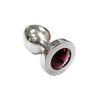 Stainless Smooth Medium Butt Plug RED