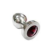 Stainless Smooth Medium Butt Plug RED