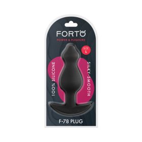 Forto F-78 Pointee Silicone Plug Lrg Blk