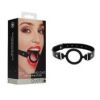 Ouch Adjustable Silicone Ring Gag Black