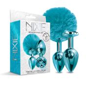 NIXIE Metal Butt Plug Set Pom&Jewel Bl