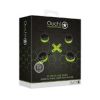 Ouch GITD Hand & Ankle Cuffs Hogtie Grn