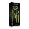 Ouch GITD 7Pc Bondage Kit NeonGreen