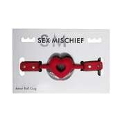 SS S&M Amor Heart Ball Gag Red