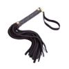 Ple'sur 11in Mini Leather Flogger Black
