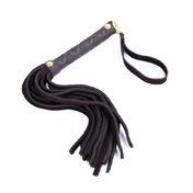 Ple'sur 11in Mini Leather Flogger Black