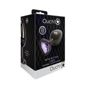 Ouch Heart Gem Butt Plug L Gun/Pur