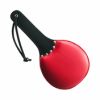 Rouge Leather Padded Ping Pong Padd Bk/R
