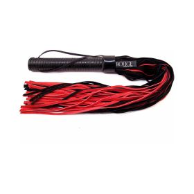 Rouge Suede Flogger/Leather Handle Bk/Rd