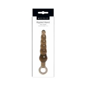 Me You Us Rippled Wand Anal Plug Blk