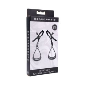 SS Velvet Noir Tuggable Nipple Clamps