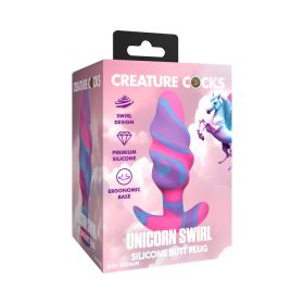 Creature Cocks Unicorn Swirl Sili Plug L