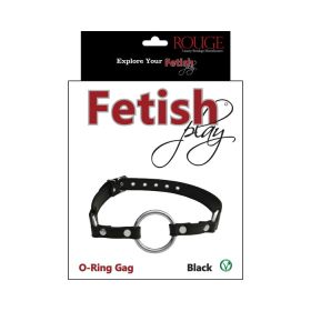 Rouge Fetish Play Vegan O-Ring Gag Black