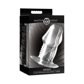 Master Series Dicked Clear Hollow Plug L