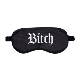 Ouch! Bitch Printed Mask Satin Black