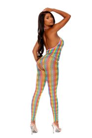 Deep v Bodystocking - One Size - Multicolor