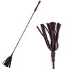 Rouge Riding Crop w/Rnd Woodn Handle Blk