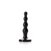 Tantus Ripple Small Beaded Plug Black